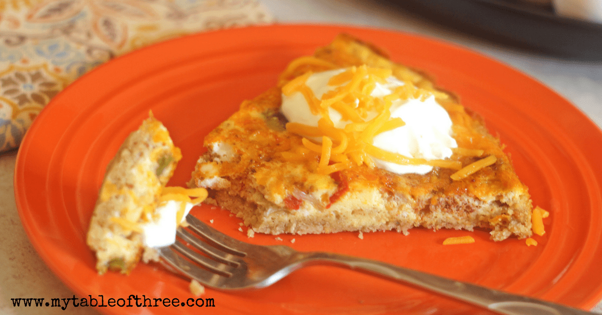 This low carb Chorizo Pie is gluten free and Keto or THM "S" Friendly.
