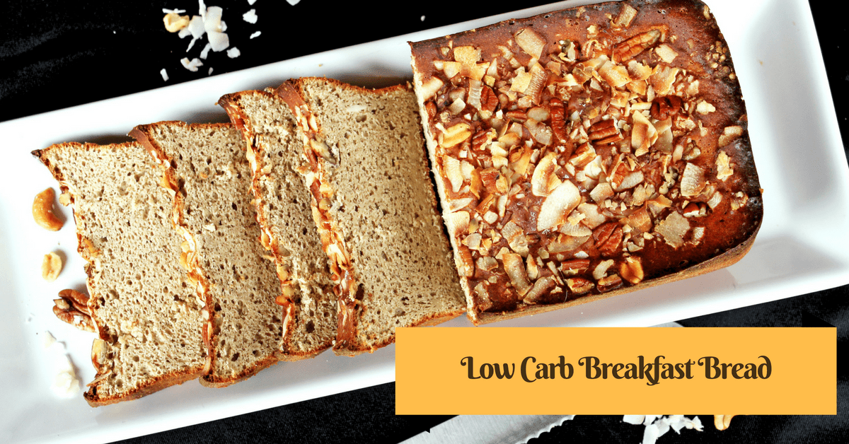 This slightly sweet breakfast bread is low carb, gluten and sugar free and a great addition to any breakfast. 