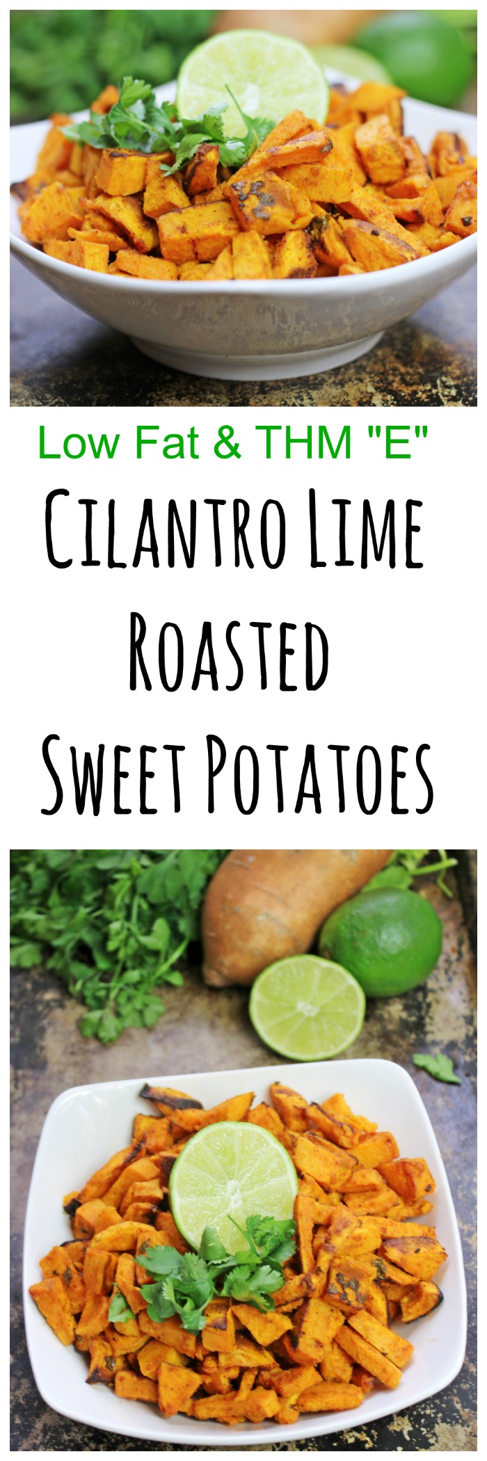 A savory and tangy twist on roasted sweet potatoes. Low Fat and THM E.